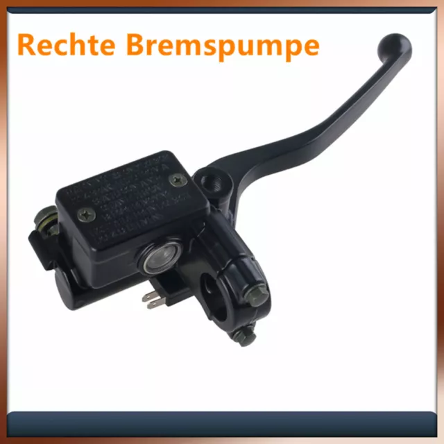 Schwarz Bremspumpe Bremszylinder Handbremse Brake-Hebel Fuer Motorrad Roller