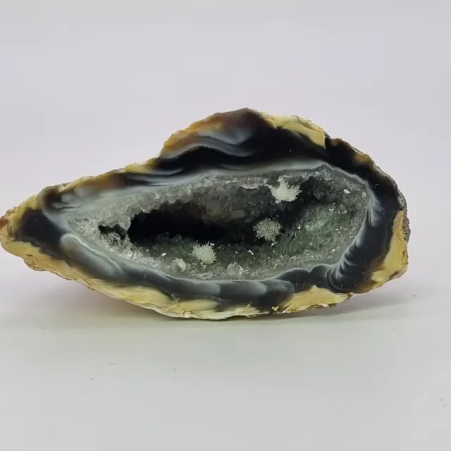 Große Achat Geode Druse, Glatt Geschnitten 50*25*30mm, 24g Sammlung Quarz