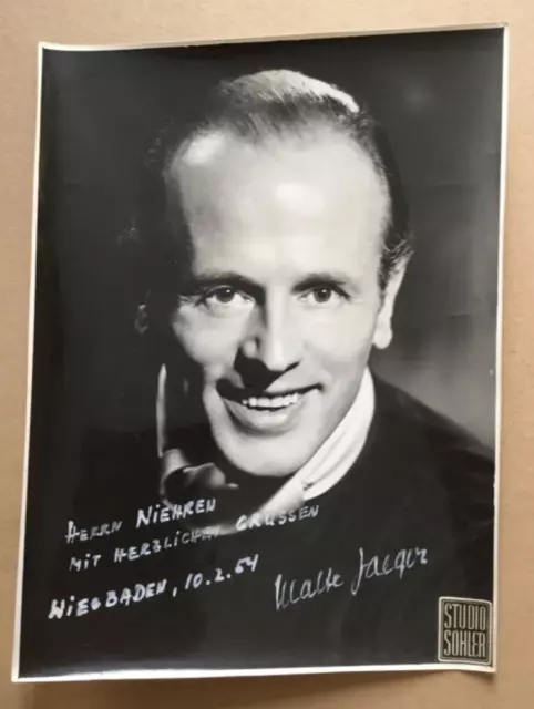 Malte Jaeger (Original-Autogramm auf Pressefoto vom 10.2.54)