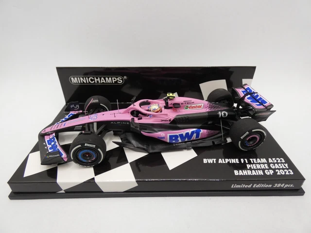 Minichamps 1/43 BWT Alpine F1 A523 - Pierre Gasly Bahrain GP 2023, Modèle Neuf