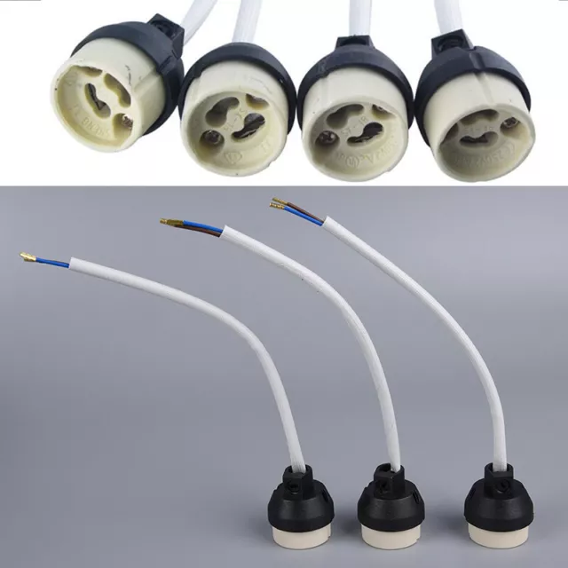 1/3/5/10x GU10 Base Socket LED Bulb Halogen Lamp Plug Holder Ceramic Connector