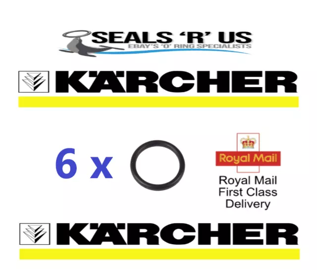 6 x KARCHER HD HDS HOSE NOZZLE JET LANCE SPARE O-RING SEALS EPDM O RINGS