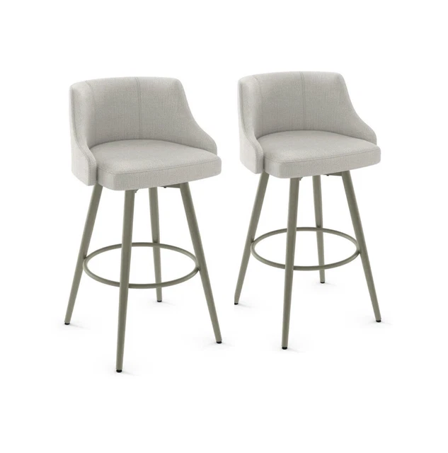 New Amisco Duncan Swivel Metal Barstool Set/Pair- MSRP $1040