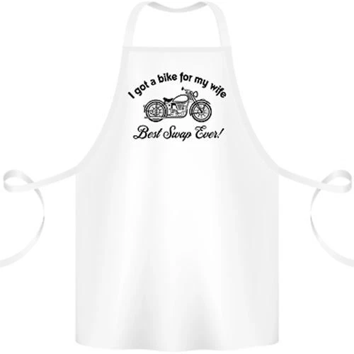 Wife Funny Motorbike Biker Motorcycle Cotton Apron 100% Organic