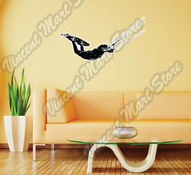 Kiteboarder Kite Kiteboarding Gift Wall Sticker Room Interior Decor 25"X12"