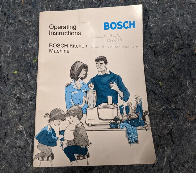 VINTAGE 1975 BOSCH Food Mixer III 3 Universal UM3 Instruction Manual