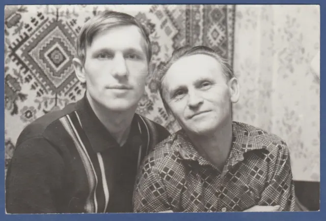 Handsome Guys in their arms, Cute Boys Old Soviet Vintage Photo USSR