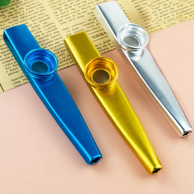 1x Portable Metal Kazoo Harmonica Mouth Flute Kid Party Gift Musical Instrument