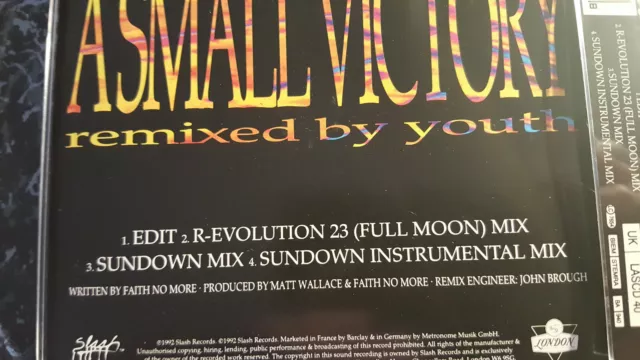 Faith no More / A Smal Victory - remixed by Youth - Maxi CD 2