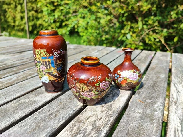 Vintage Japanisches Vasen-Set Tischdekoration Blumenvasen