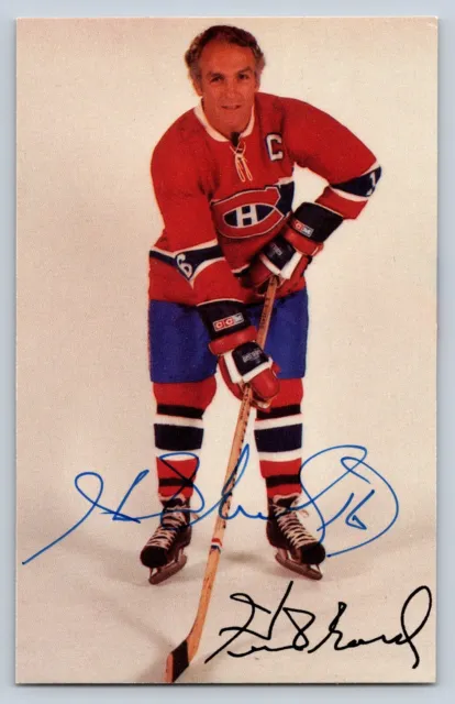 Henri Richard Autographed Signed Montreal Canadiens Legend HOF 4x6 Postcard