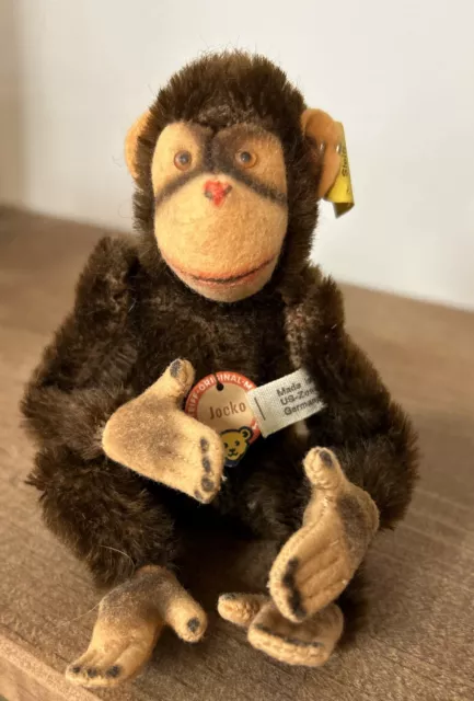 Awesome Steiff Vintage Mini Jocko Monkey US Zone Germany