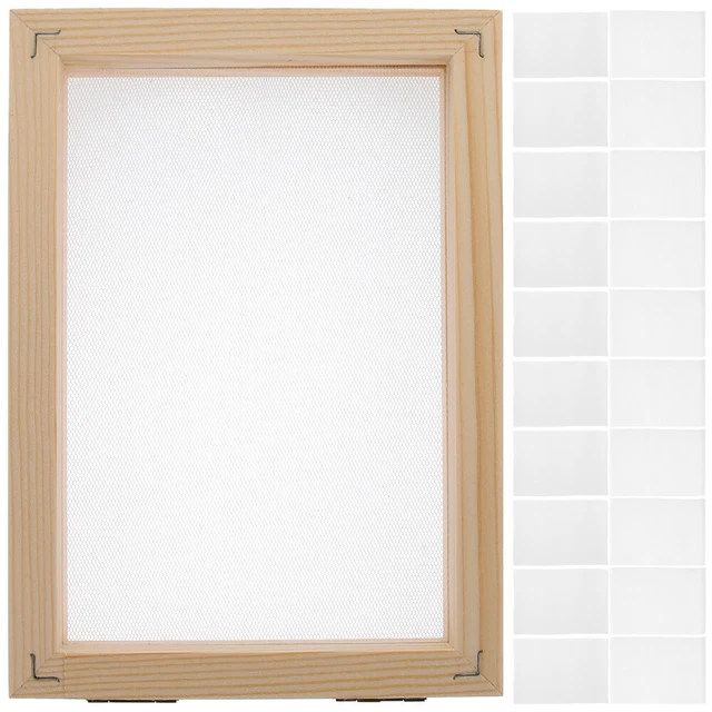 Tamis à Papier Double Face En Bois, Cadre De Moule De Fabrication De Papier, Bricolage Artisanal, Outil Artisanal De Fabrication De Papier, Moule En Maille De Bois Multi-tailles