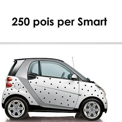 stickers adesivi adesivo tuning per auto smart fortwo pois fiat 500 panda a0161