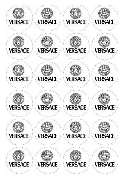 Versace 8 INCH PRE-CUT Circle EDIBLE Icing Cake Topper