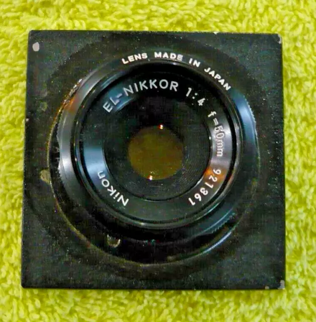 NIKON 50mm f4 EL-Nikkor Enlarging Lens #921361  With Lens Board