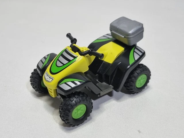 Quad PLAYMOBIL 4427 à Friction Jaune Et Noir - Tout Terrain, Occasion En Très Bon état, Thème Sports