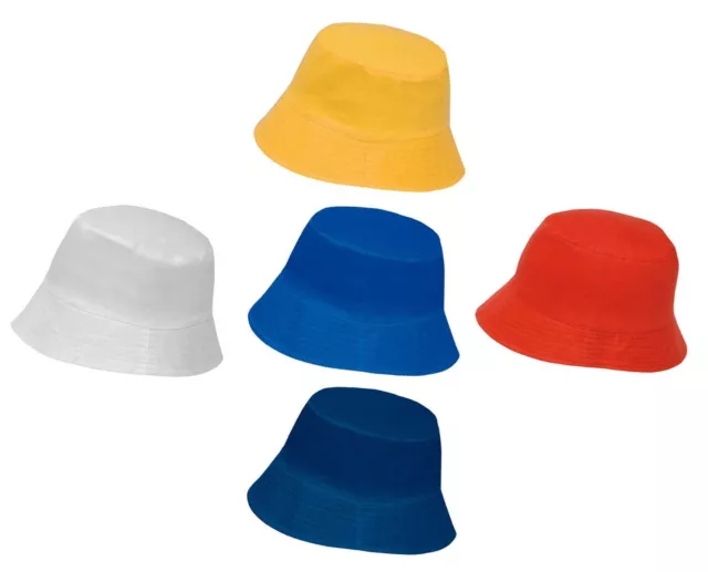 5 pezzi cappellino PESCATORE cotone tinta unita leggero copricapo da spiaggia
