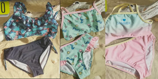 Mädchen Kinder Bikini Rosa Blau Türkis 92 98 104 110 122 128 134 140 146 152 158