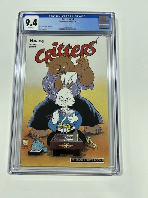 Critters 14 cgc 9.4 wp Fantagraphics Usagi yojimbo 1987