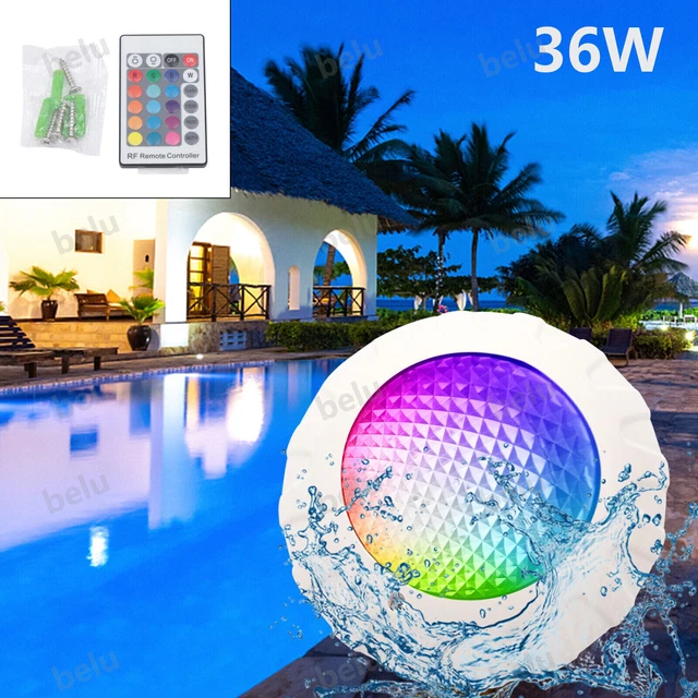38W RGB Swimming LED Pool Lights underwater light Waterproof Lamp Spa W/ Remote