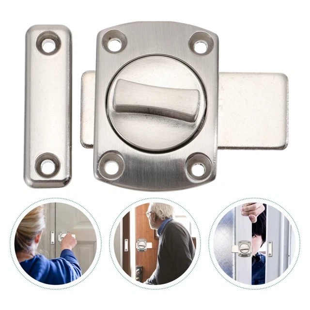 Nuovo 5 X Porta Bulloni Ottone Cromato Chiusura Scorrevole 7.6cm 75mm - Foto 4