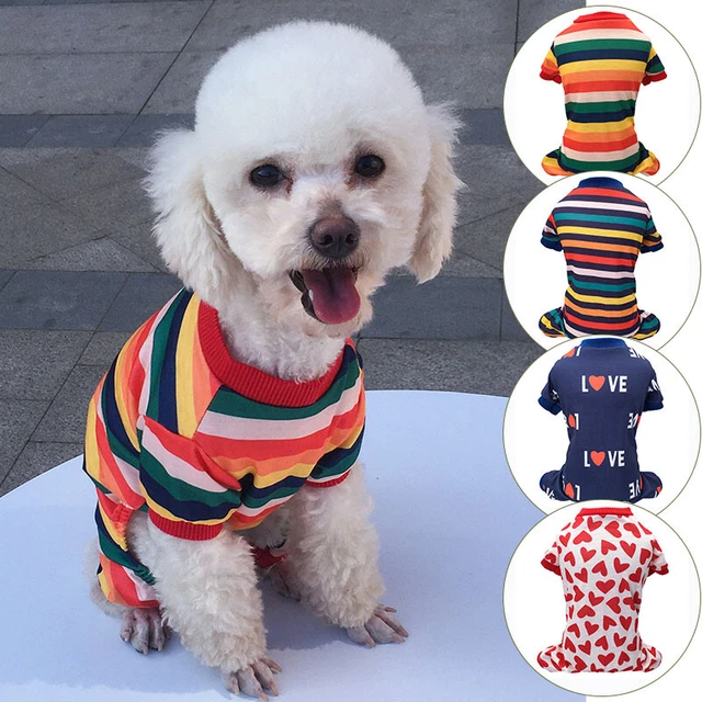 Animale domestico vestiti a quattro zampe pullover cane tute sotto filettatura E