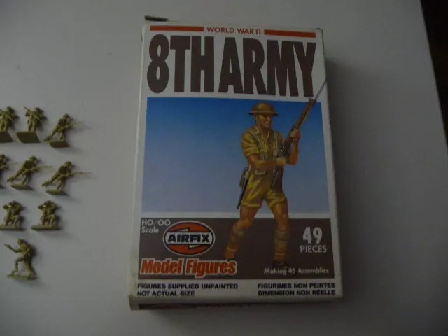 Petits soldats AIRFIX 8th Army Britanniques 43 pièces HO/OO