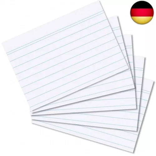 1000 Karteikarten in A8 weiß liniert von Herlitz