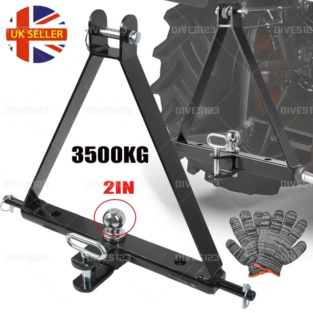 3 POINT LINKAGE TOW HITCH - Compact Tractor Mounted Towing Cat 1 ...