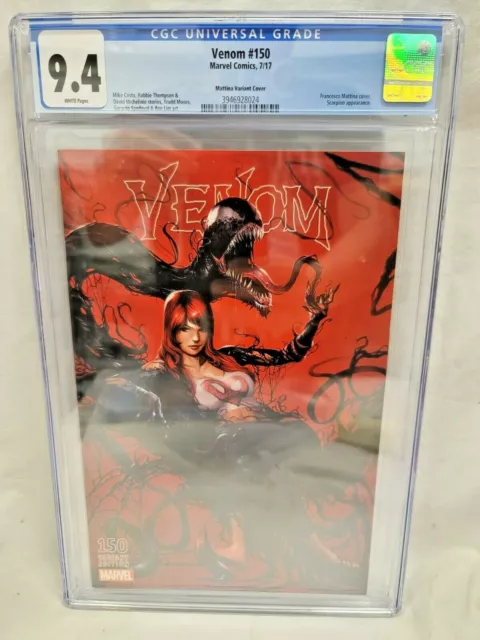 Venom # 150 Cgc 9.4 Francesco Mattina Natives Edition ! Variante Spider-Man