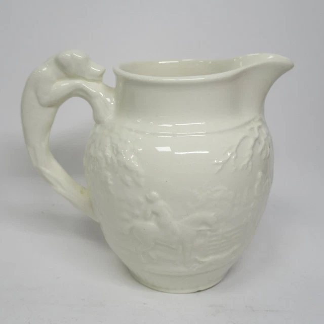 Wedgwood Etruria Barlaston Creamer / Milk Jug Cream Coloured Hunting Scene
