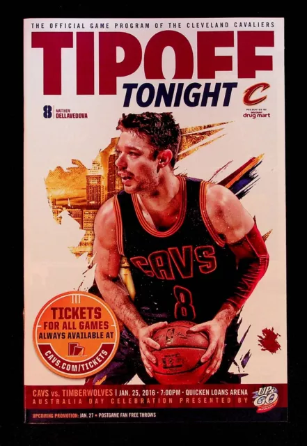 Cleveland Cavaliers Minnesota Timberwolves NBA Program 2016 Championship Season