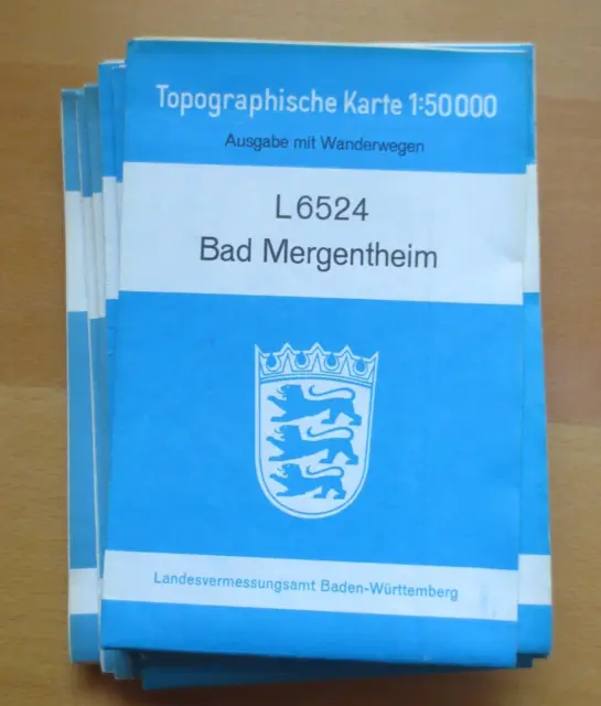 r1-1) Topographische Karte 1 : 50000  Bad Mergentheim    L 6524