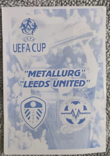 METALLURG v LEEDS UNITED 2002/03 UEFA CUP PIRATE PROGRAMME