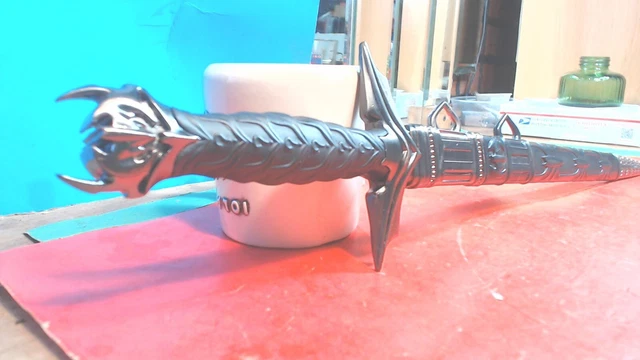 Vintage-BATMAN--MINI- Sword Letter Opener- 17-3/4" Total - Ornate Handle- Case