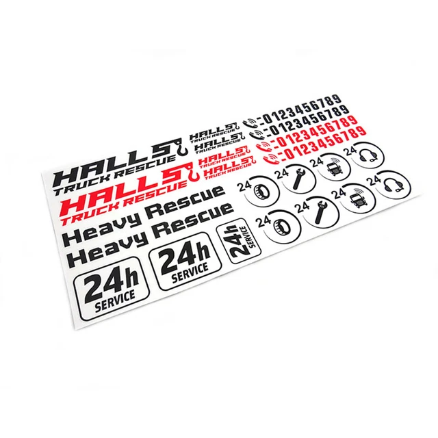 DIY MODEL CARS Selfadhesive Sticker Decal for Tamiya Rescue Vehicle 1/