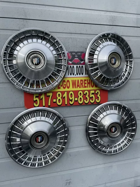 1965 Buick Lesabre Electra Deluxe Used Original Hubcaps 15” Set 4 Beautiful Nice