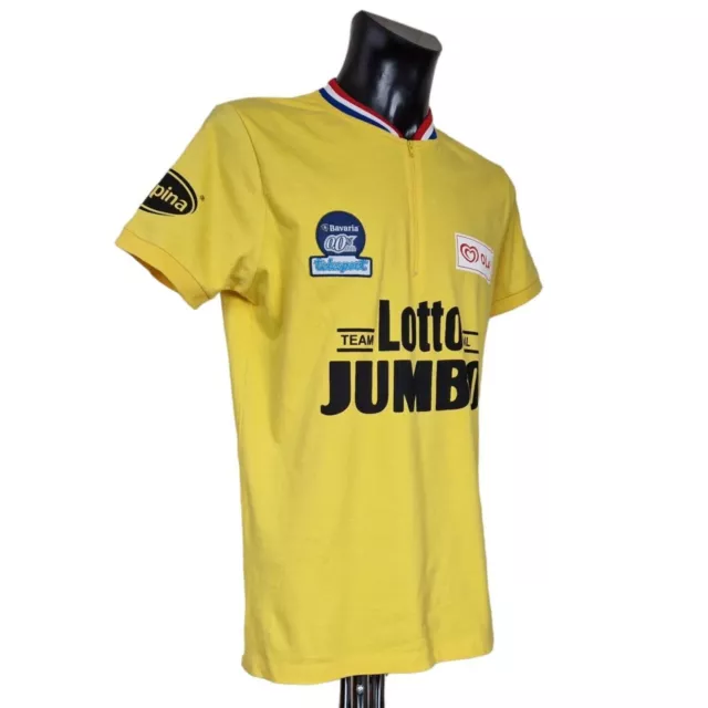 Joop Zoetemelk Signature Lotto Jumbo Team Yellow Cycling Jersey. Size: L / Xl 3