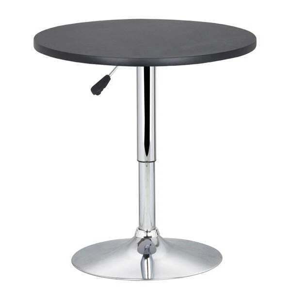 Round Counter Height Bar Table Adjustable Swivel Bistro Pub Drinks Snacks Table