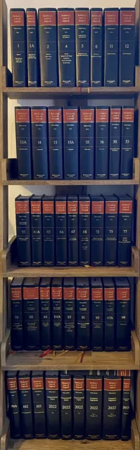 Halsbury's Laws of England 5th Ed Incomplete Set Of Law Books 50 books