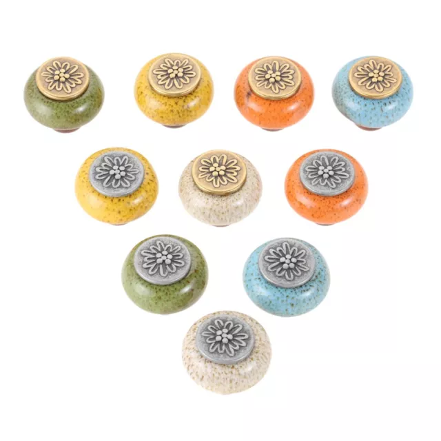 Ceramic Kitchen Cupboard Knobs Cabinet Wardrobe Drawer Closet Door Handle & Knob