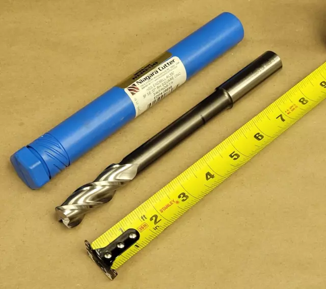 3/4X3/4X2X8-1/4 Niagara Cutter Hss End Mill, Al337, Edp 08698, 3Flute