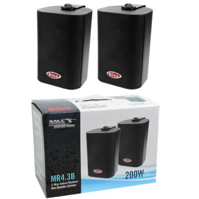 2 Hautparleur Boss Audio Systems MR4.3B 3 Voies Da 100 Watt RMS pour Interne