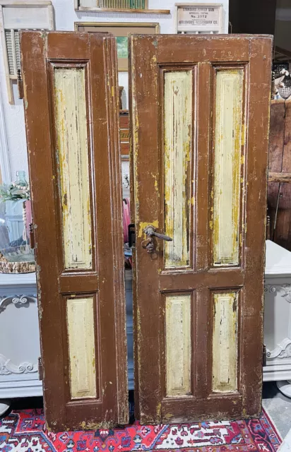 Antique czech fron door set, rustic, reclaimed, primitive