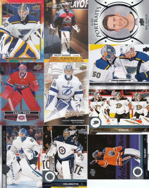Assorted NHL Hockey Goalie **20 Card Lot (1)** All Different with Inserts