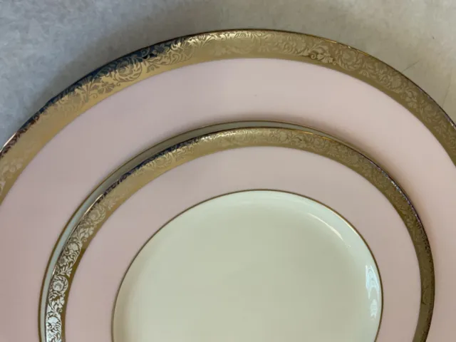 9 Pieces Mary Kay PINK And 24ct Gold 40th Anniversary China Pattern MAKMAK4