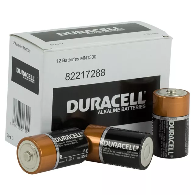 Duracell Coppertop D battery Bulk box of 12