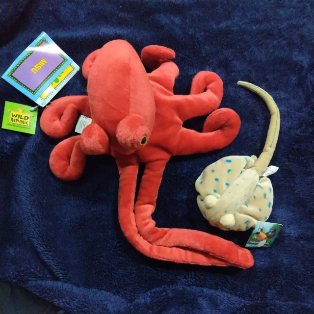 Tokyo Disney Resort Octopus & Stingray Plush Set w/ Tags Octopus Approximately