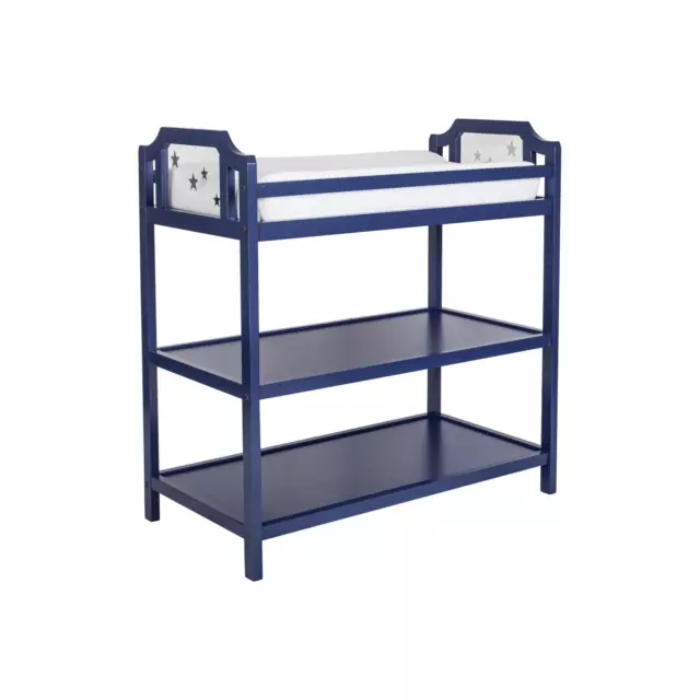 Baby Changing Table with 2 Storage Shelves Navy Blue or Light Gray Options
